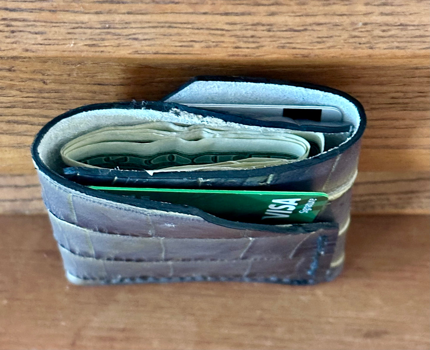 Two Face card and cash - Green Gator