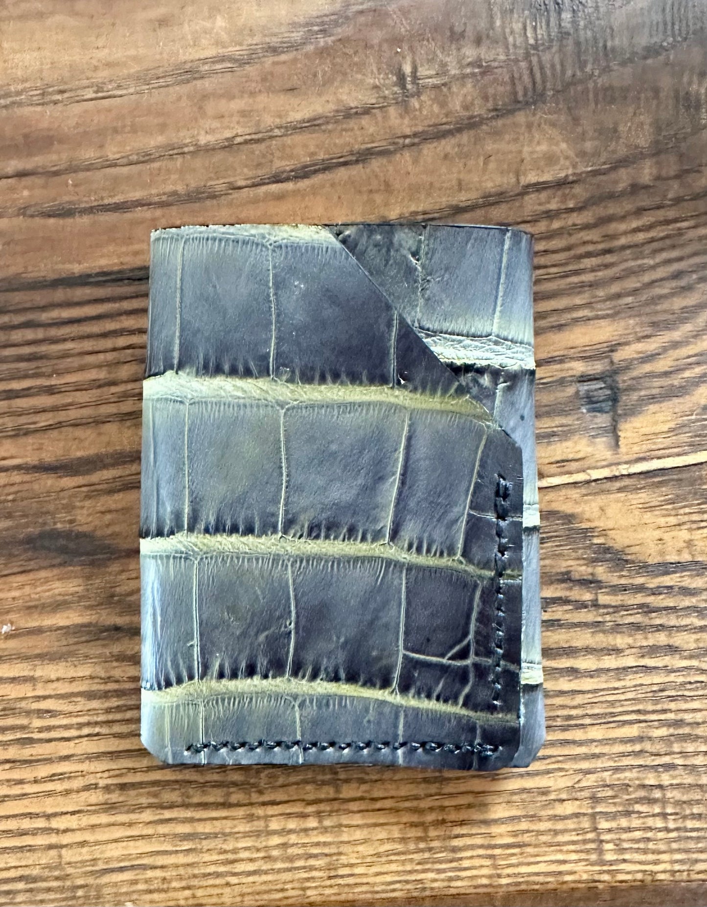 Two Face card and cash - Green Gator
