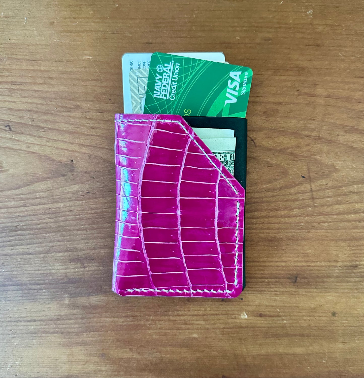 Two Face card and cash - Rasberry Gator