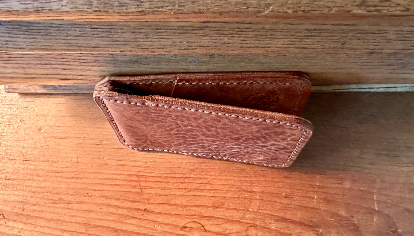 Brown Leather - CB Money Clip Wallet