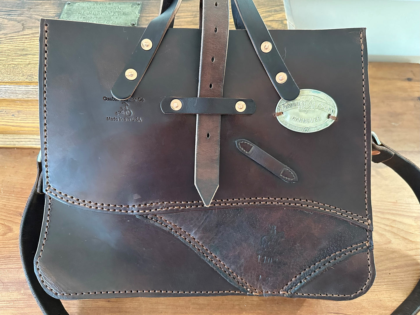 Stowaway Bag - Made from a retired English Saddle