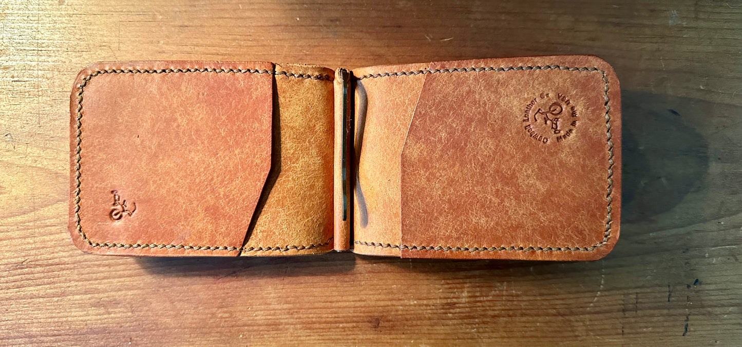 Brown Leather - CB Money Clip Wallet