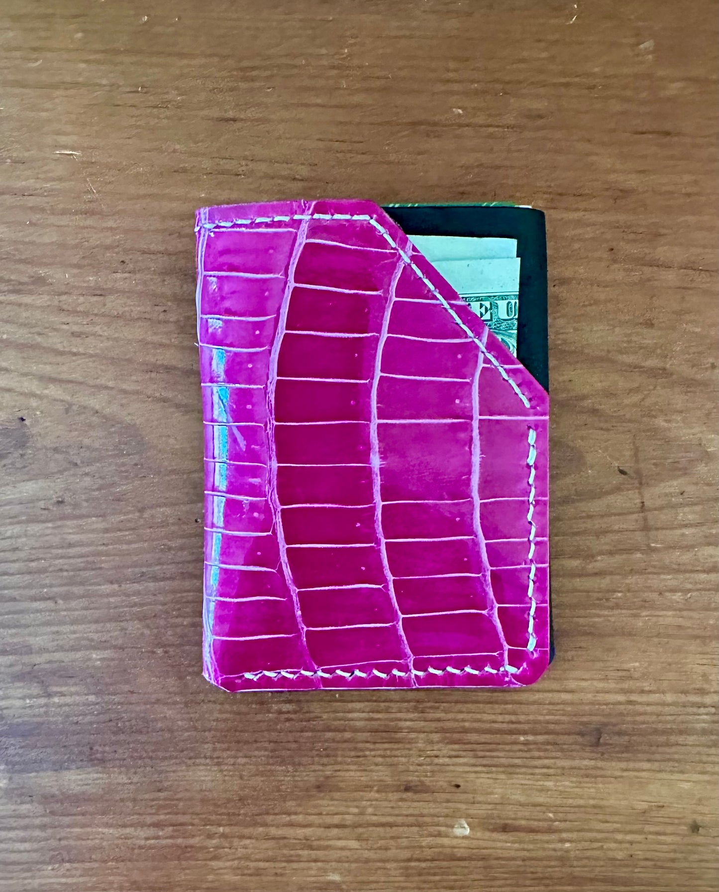 Two Face card and cash - Rasberry Gator