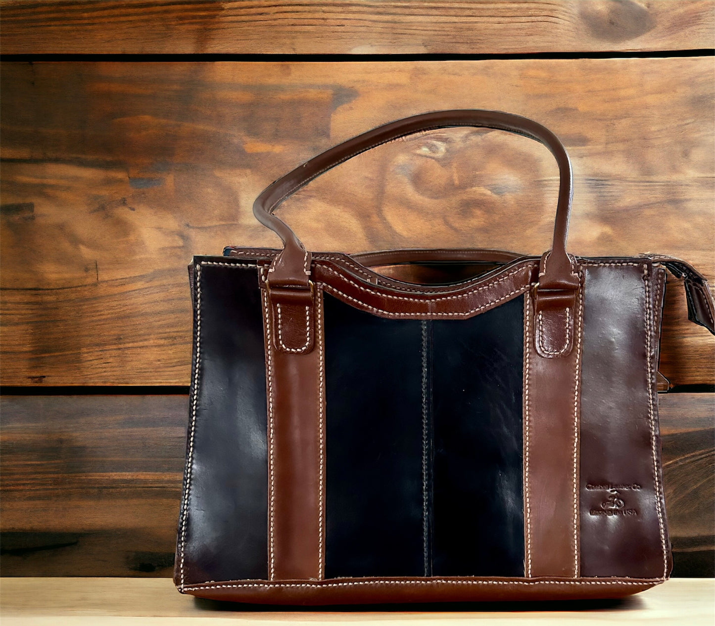 Shell Cordovan Paneled City Bag