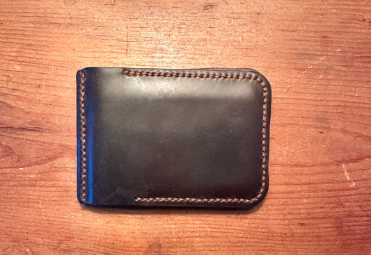 Brown Shell Cordovan-CB Money Clip Wallet