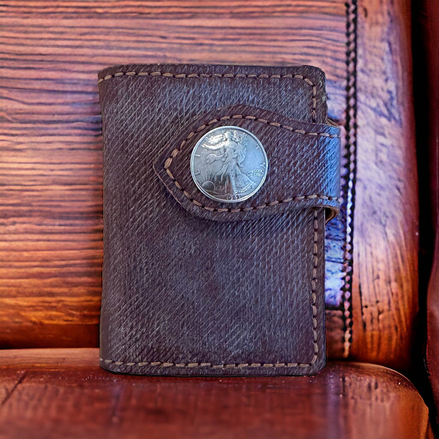 Japanese Short Wallet, Bakers Russian Oak Bark