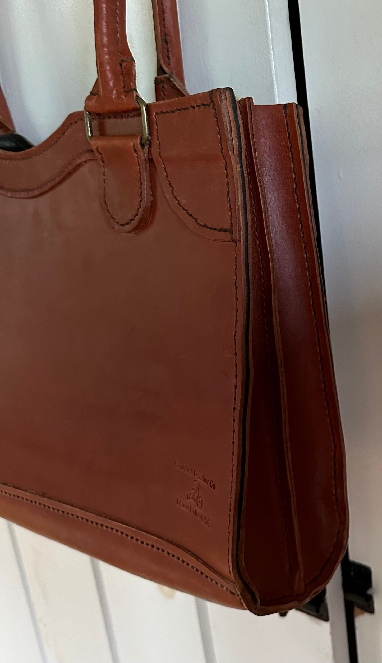 Fundamental City Bag in Cognac w/long handles