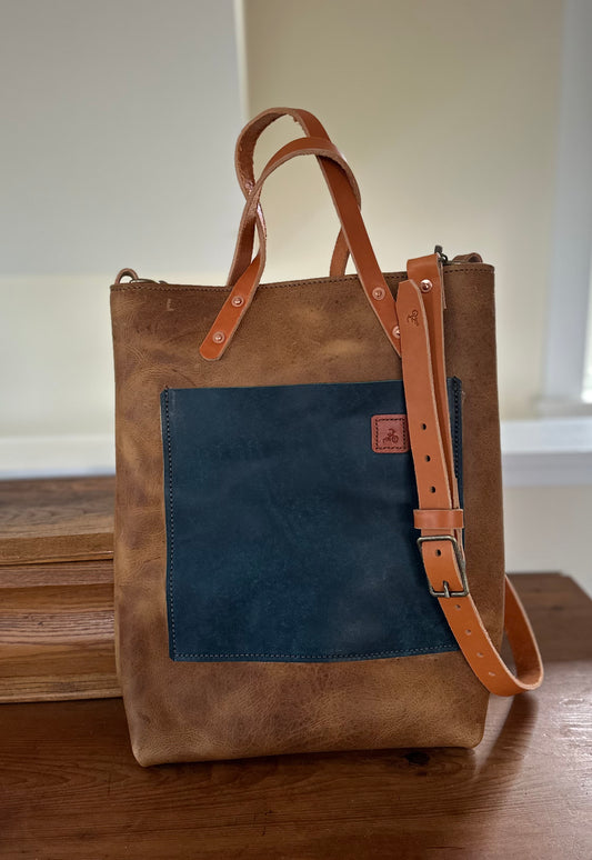 Not Your Everyday Tote (Blue Pocket)