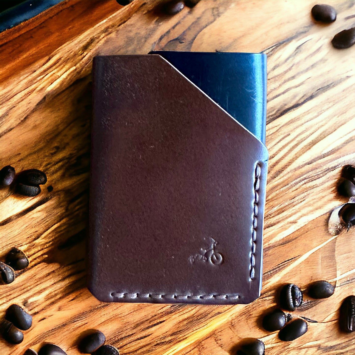 Two Faced Card and Cash Wallet in Shell Cordovan