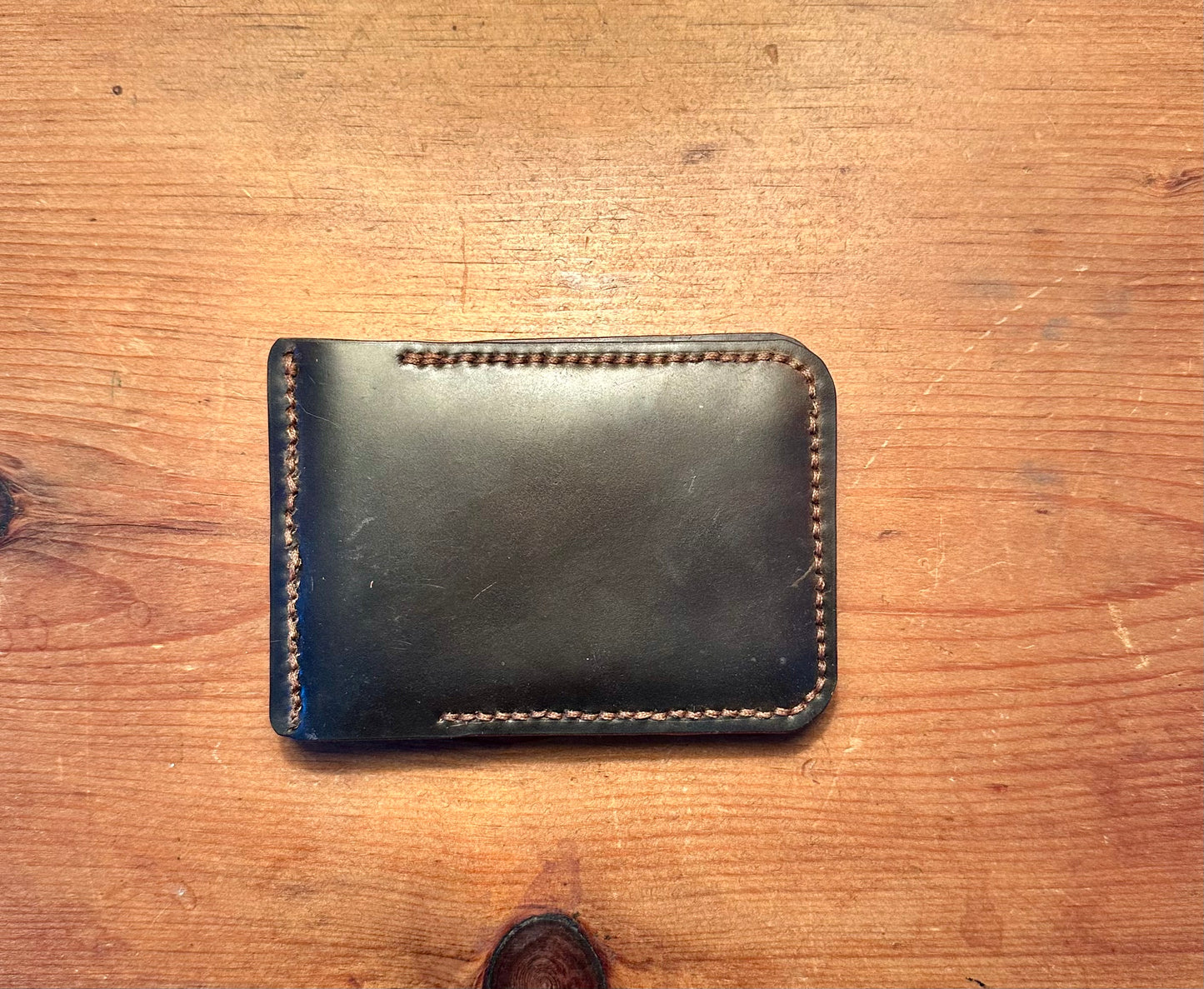 Brown Shell Cordovan-CB Money Clip Wallet