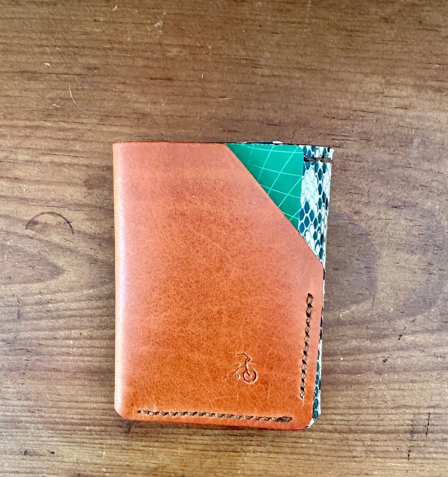 Two Faced Card and Cash Wallet - Python and Cognac