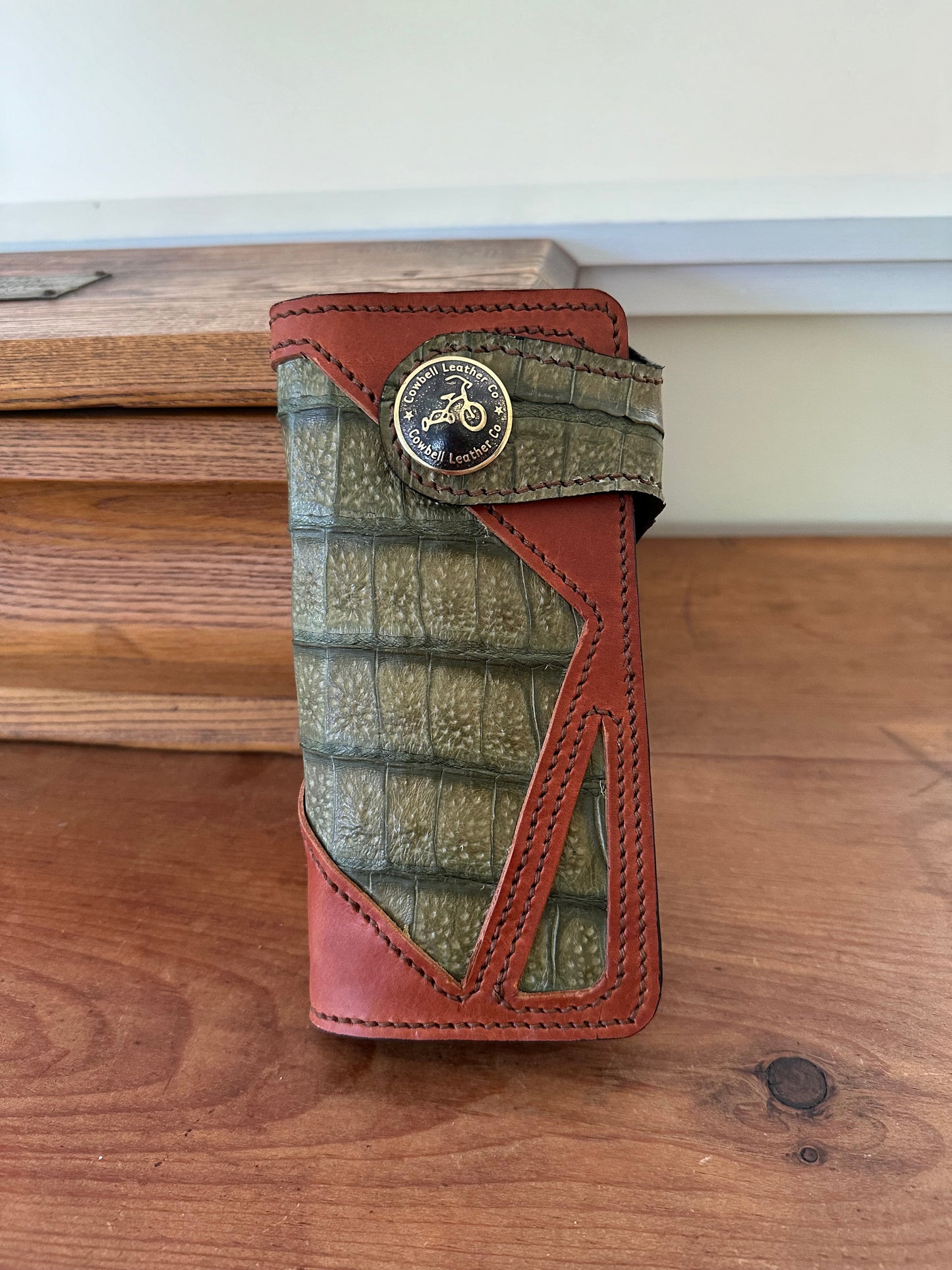 Green Gator Long Wallet