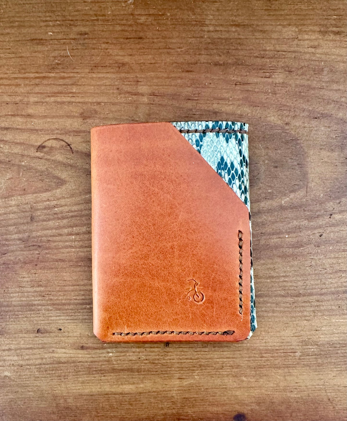 Two Faced Card and Cash Wallet - Python and Cognac