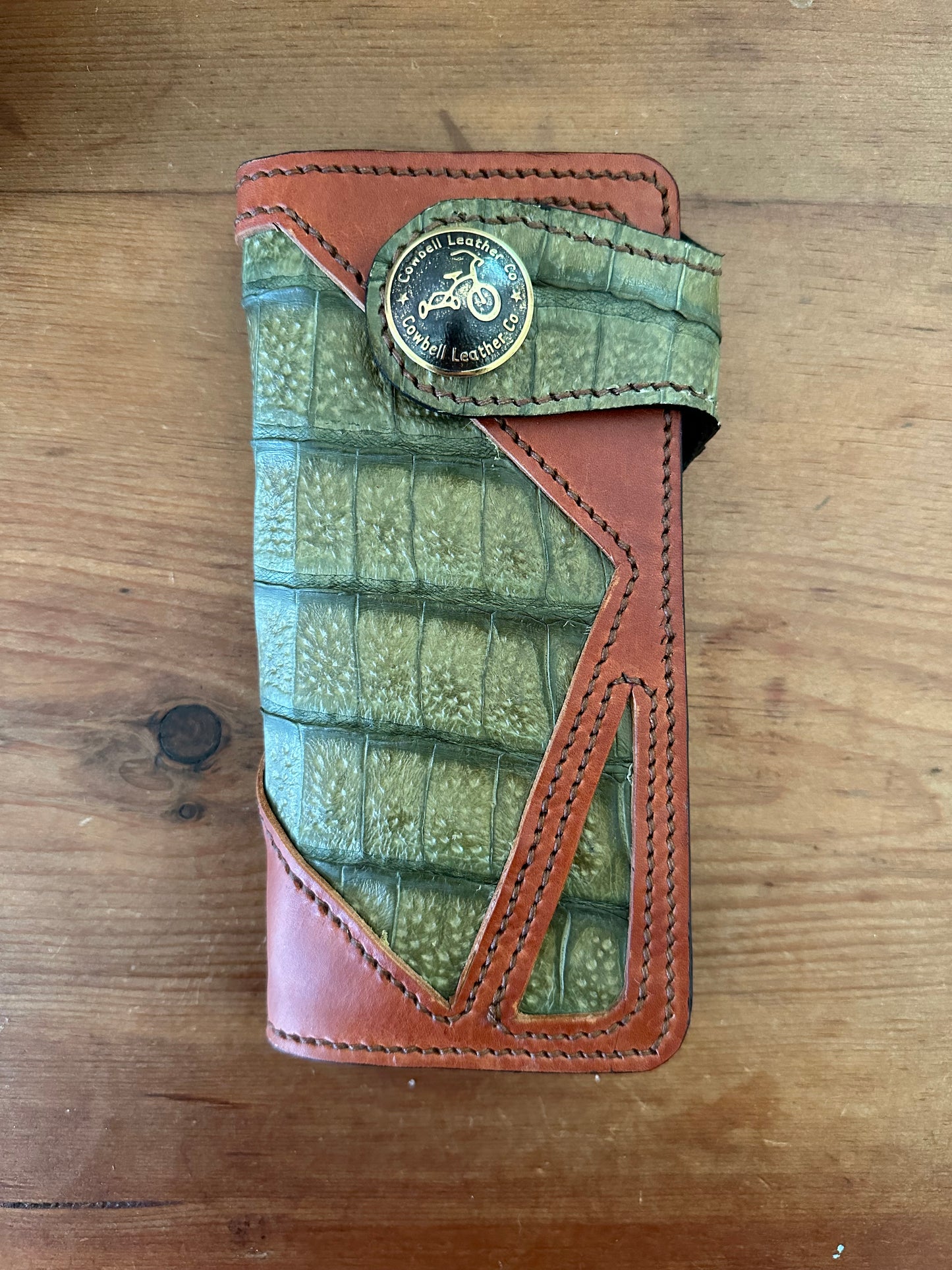 Green Gator Long Wallet