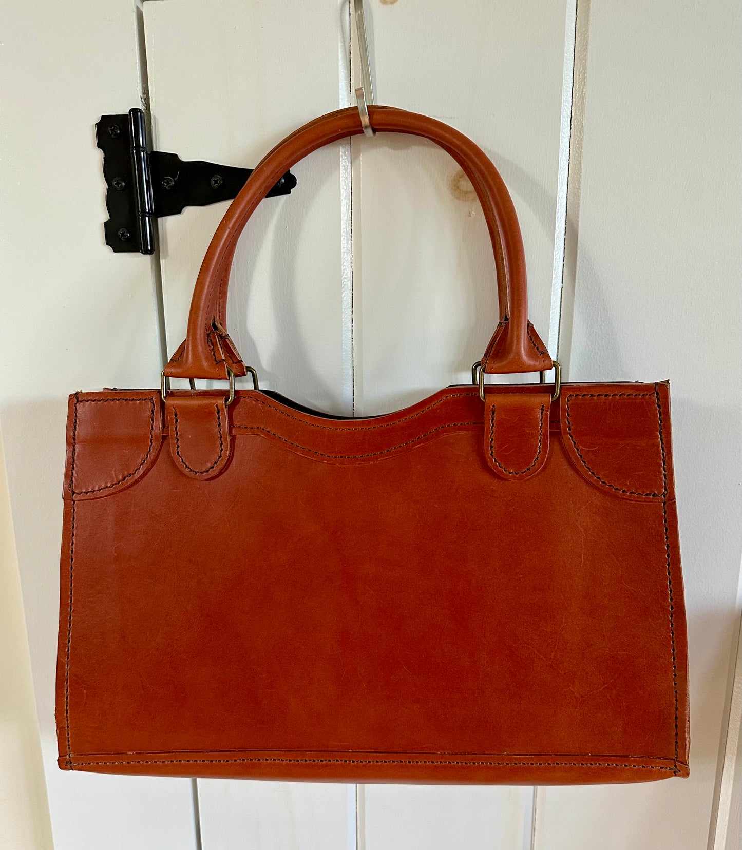 Fundamental City Bag in Cognac w/short handles