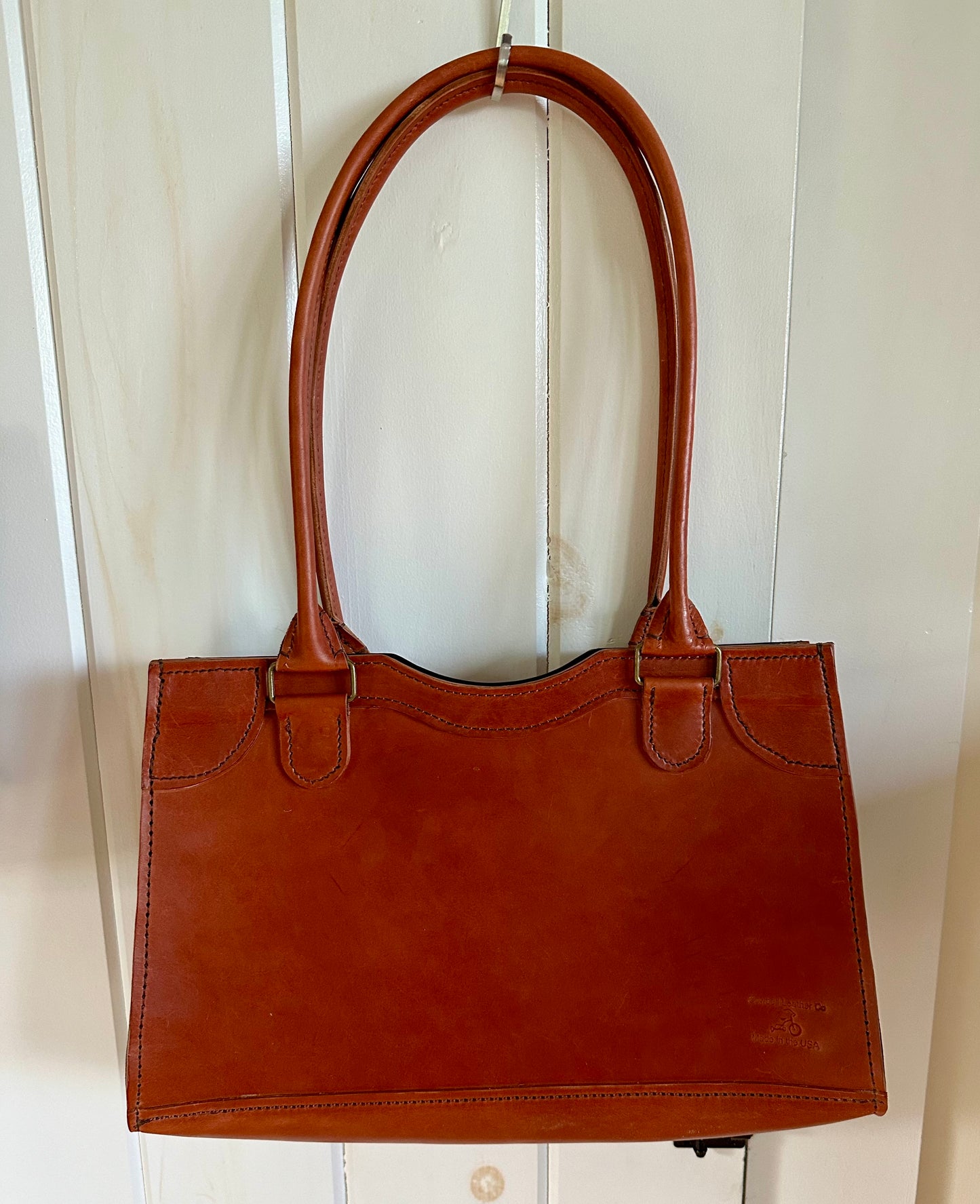 Fundamental City Bag in Cognac w/long handles