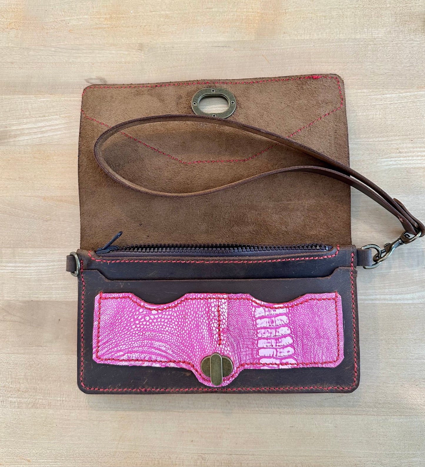 Fundamental Bag with Pink Ostrich