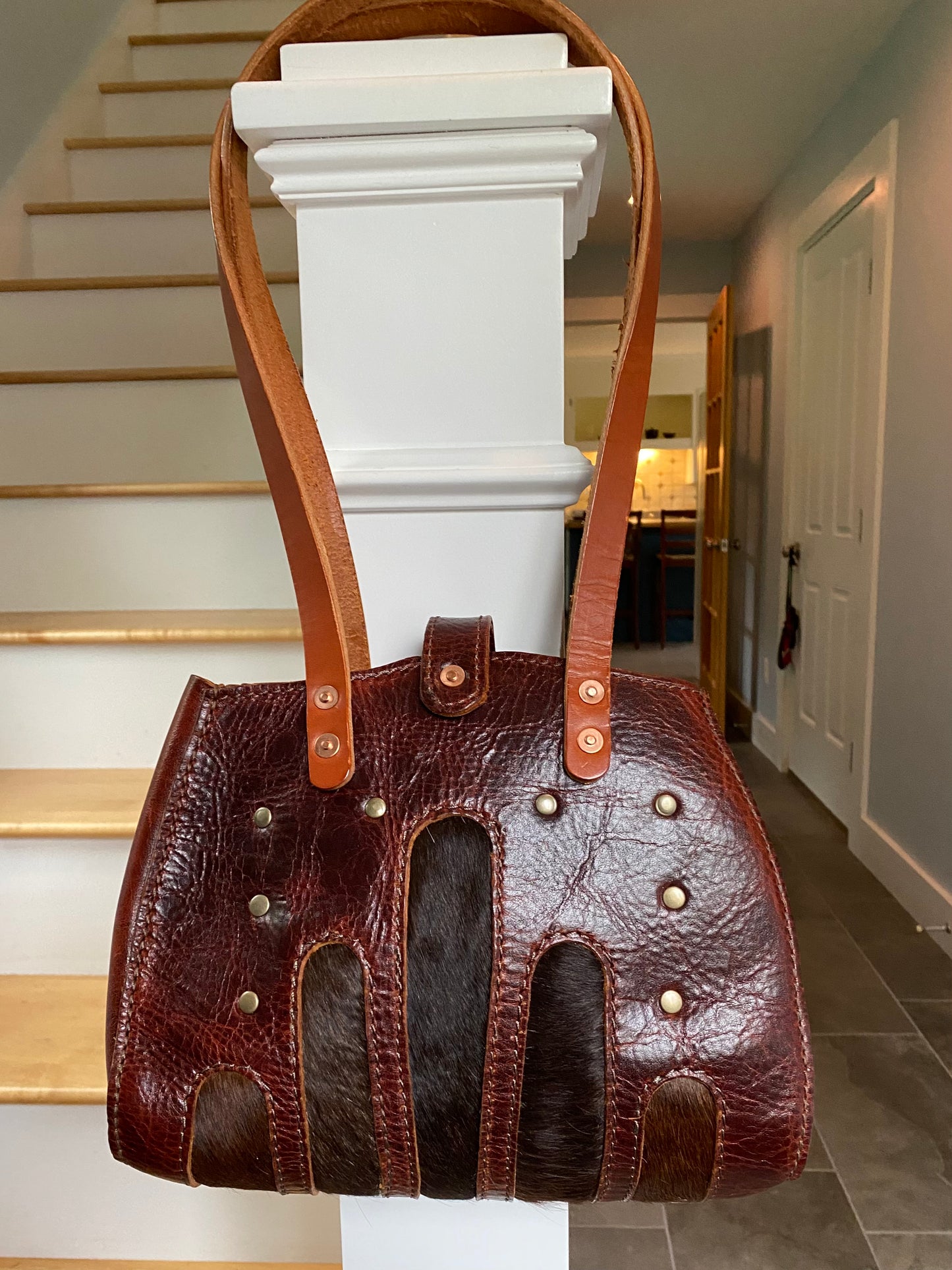 Cowbell Leather Shoulder Bag