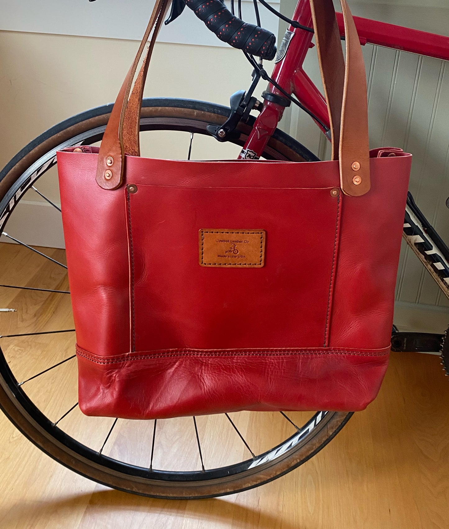 Leather Tote bag with British Tan Handles